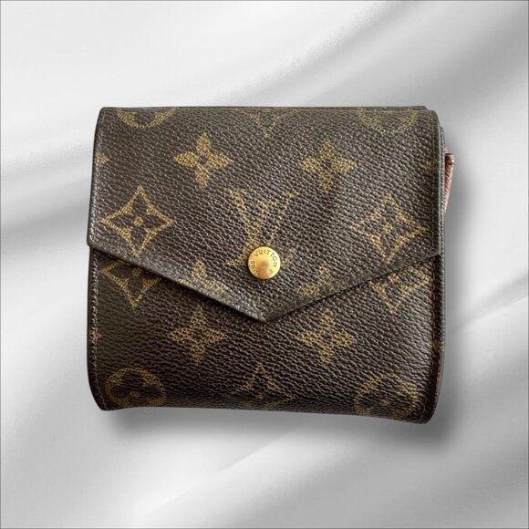 LOUIS VUITTON Brown Elise Monogram Snap Wallet - Picture 1 of 12